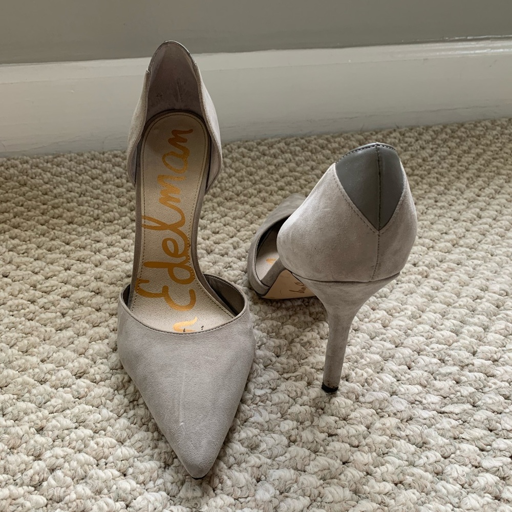 Grey Suede Sam Edelman Heels sz 9.5